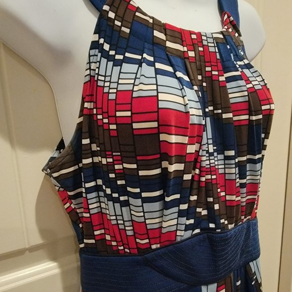 BCBG max azria multi color sleeveless dress - Picture 5 of 9